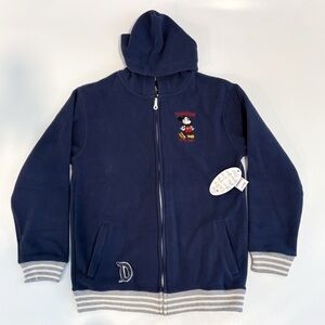 NWT Disneyland Resort Mickey Mouse fleece zip up hoodie jacket youth XL